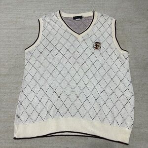 Vintage Florida State Seminoles Sweater Vest Argyle Golf FSU Men's Large Preppy
